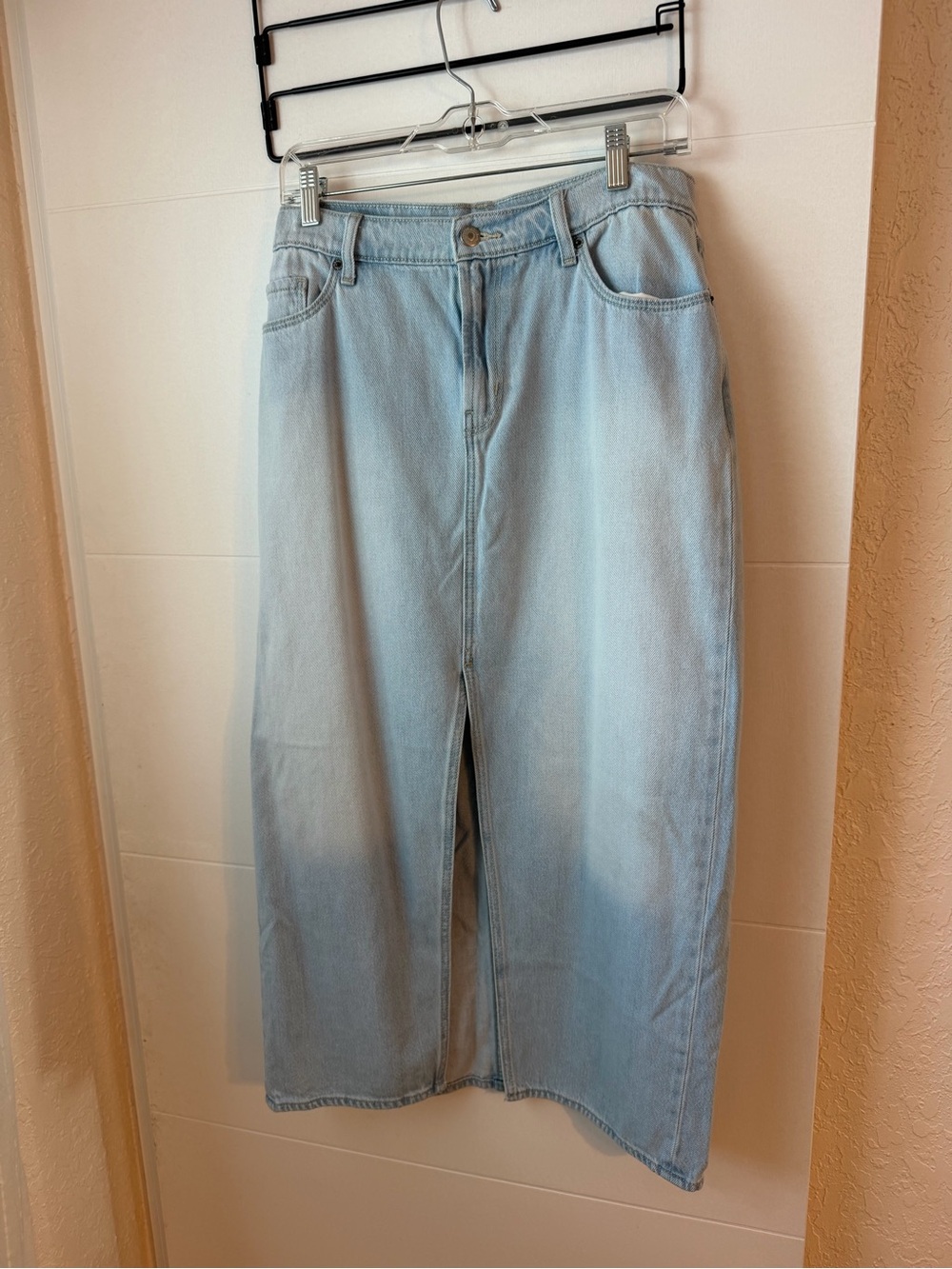 Old Navy Light Blue Wide Leg Denim Skirt